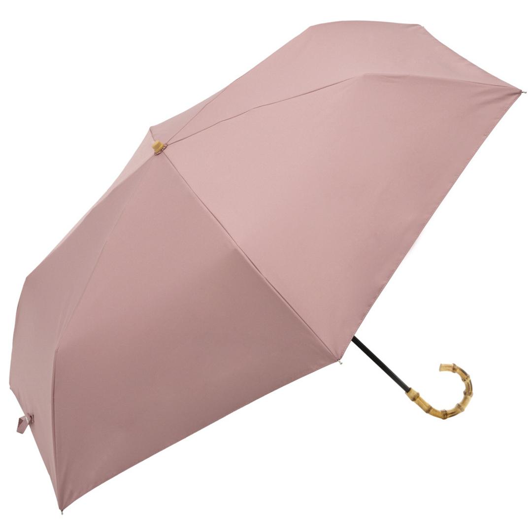 ビコーズ 傘 because 通販 折りたたみ傘 日傘 遮光 晴雨兼用傘 折り畳み傘 晴雨兼用 UVカット 手開き 55cm 55センチ 大きめ ラージ おしゃれ シンプル 大人 かわいい 通勤 通学 女性 女の子 PUコーティング ブラックコーティング プレーンカラー/ピンク ・