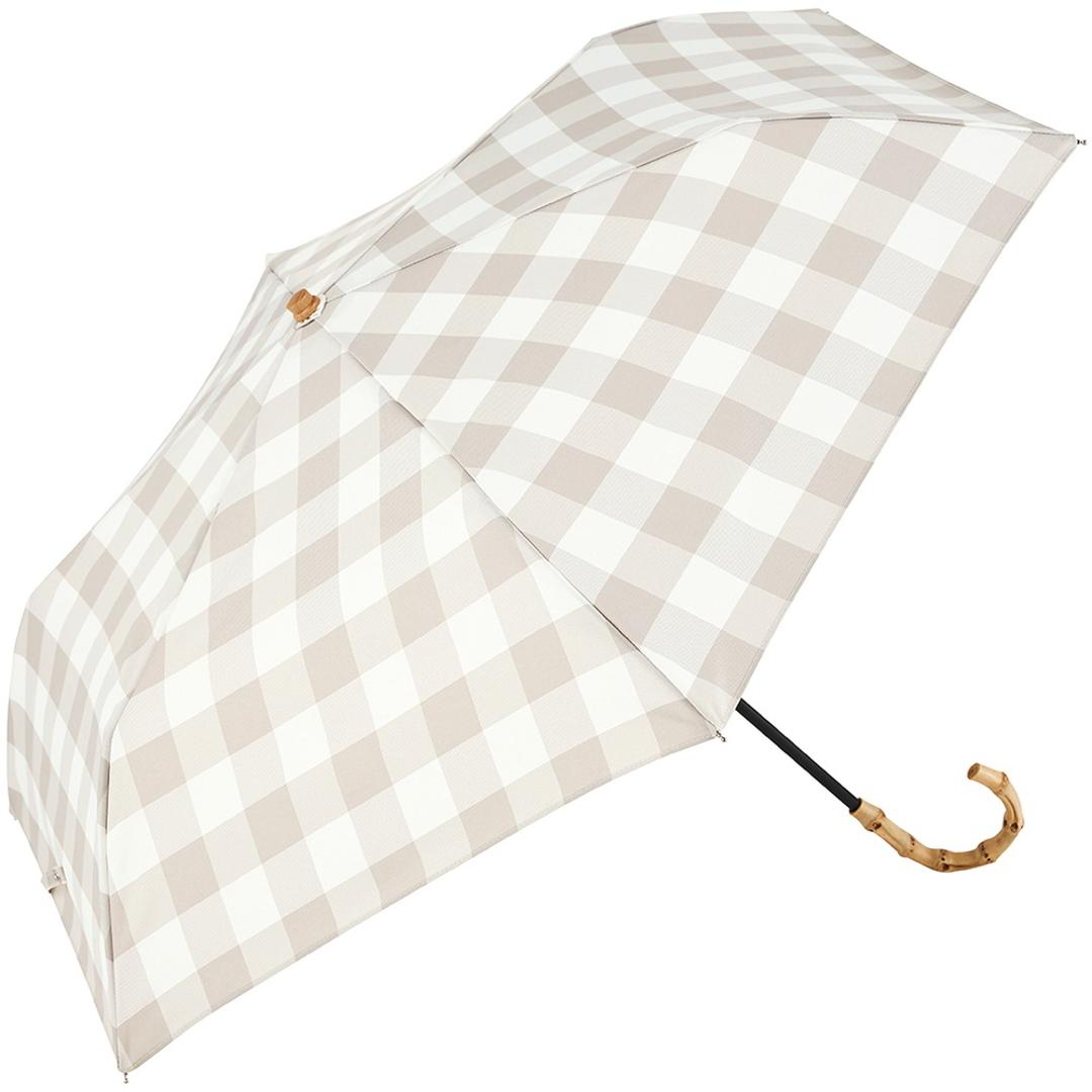 because ビコーズ 晴雨兼用傘 折りたたみ傘 通販 傘 折り畳み傘 雨傘 日傘 折り畳み 折りたたみ 晴雨兼用 UVカット 紫外線対策 紫外線カット 熱中症対策 綿混 レディース デザイン パラソル 通勤 通学 おしゃれ チェック2/グレー ・