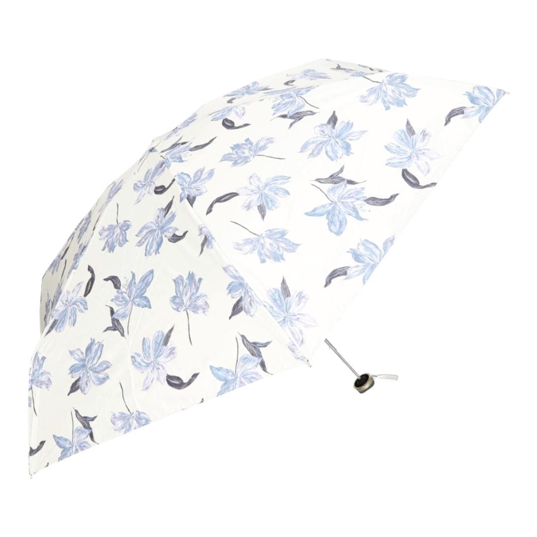 because 折りたたみ傘 晴雨兼用 ビコーズ 通販 日傘 折りたたみ 晴雨兼用傘 折り畳み傘 折りたたみ日傘 折り畳み日傘 完全遮光 遮熱 UVカット 100% レディース 小さめ 50cm 50センチ おしゃれ コンパクト 花柄 花 フラワー サマリーフラワー/ホワイト ・