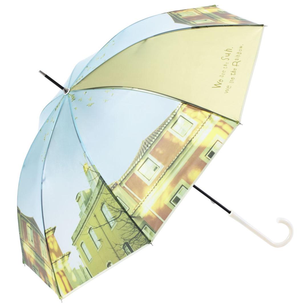 because 傘 ビコーズ B-548336 通販 雨傘 撥水 長傘 ビニール傘 カサ かさ クリアアンブレラ レディース 雨具 おしゃれ かわいい 58cm 手開き 通勤 通学 女性 女子 大人 パーティーインザレイン ファッション小物 レディース雨傘 サックス ・
