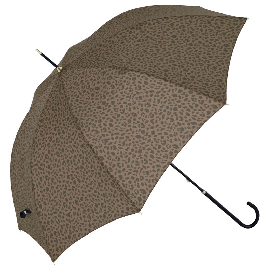 傘 レディース 長傘 通販 晴雨兼用 日傘 uvカット おしゃれ かわいい ブランド because ビコーズ 58cm 手開き 雨傘 雨晴兼用傘 かさ 婦人傘 アンブレラ 母の日 ギフト レオパード/ブラウン ・
