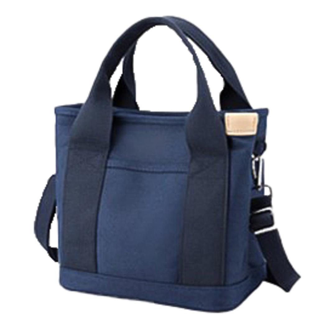トートバッグ レディース 小さめ 通販 トートバック キャンバス 肩掛け ママバッグ マザーズバッグ 2way ショルダー ショルダーバッグ 斜めがけ 大人 無地 シンプル 仕切り付き 通勤 通学 CIARA シアラ bg2106f レディースバッグ ネイビー ・