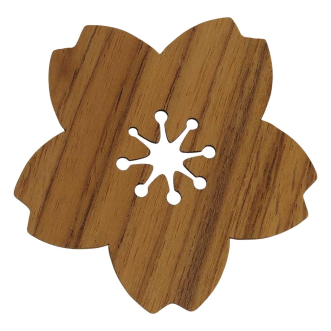 コースター 木製 通販 木製コースター 茶托 茶たく コップ敷き トレー 木 トレイ 菓子皿 小物置き おうちカフェ インテリア キッチン雑貨 贈り物 ギフト かわいい 可愛い おしゃれ 北欧 ナチュラル シンプル sakura ・