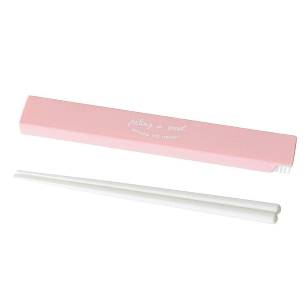 お弁当 箸セット 通販 日本製 お箸セット 箸 セット お弁当用 カトラリーセット ランチ 弁当用箸 携帯用箸 お箸 18cm ケース付き スライドケース カトラリー 大人 高校生 中学生 おしゃれ かわいい 弁当用カトラリー 携帯用カトラリー 食器 ピンク ・