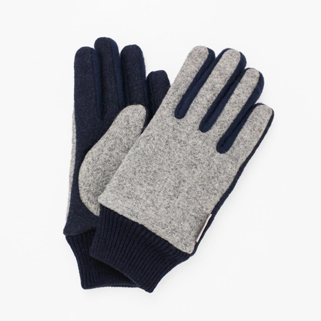 ハリスツイード 手袋 メンズ 通販 Harris Tweed グローブ 手ぶくろ メンズ手袋スマホ対応 メンズてぶくろ スマホ 対応 スマートフォン対応 タッチパネル対応 紳士手袋 おしゃれ 暖かい 防寒 KURODA クロダ BL70012M8 男性用 紳士用 グレー2 ・