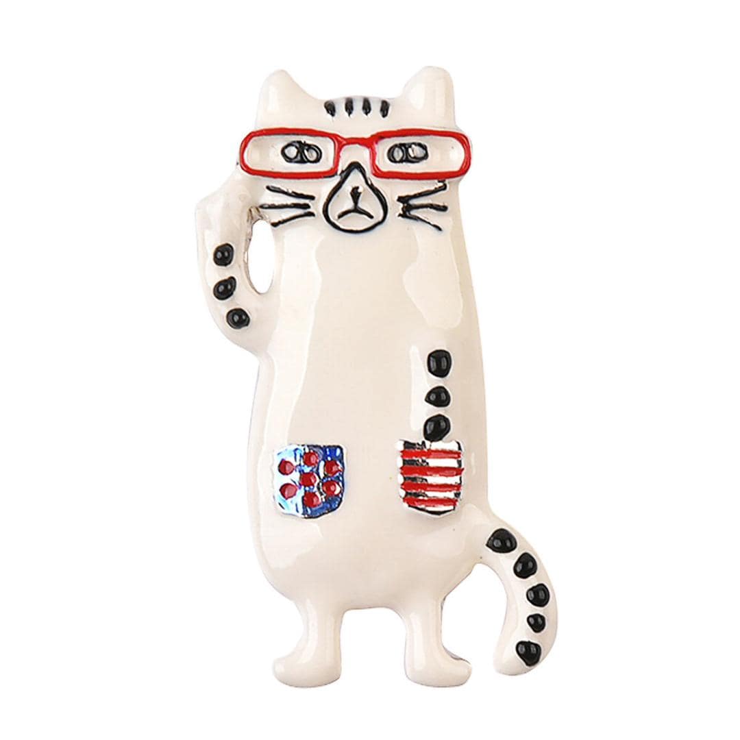 ブローチ 親指サイズ アニマル 通販 バッジ 親指サイズのブローチ アクセサリー ジュエリー 飾り 小さい 小さめ ミニ 動物 コンパクト かわいい 可愛い キャラ ギフト 贈り物 ファッション 雑貨 グッズ おでかけ お出かけ オシャレ おしゃれ ネコザワさん ・