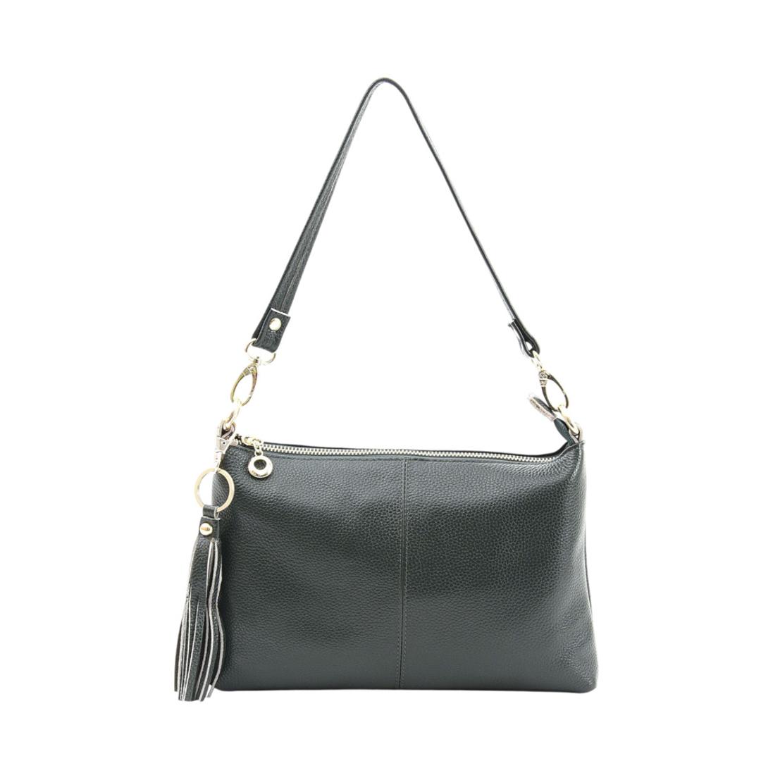 クーコ COOCO ショルダーバッグ レディース 通販 ショルダーバック ショルダー 肩掛け ななめ掛け 斜めかけ パーティーバッグ ハンドバッグ パーティーバック ハンドバック トート 手提げ 2way レディースバッグ 本革 横型 軽量 軽い 小さめ ブラック ・