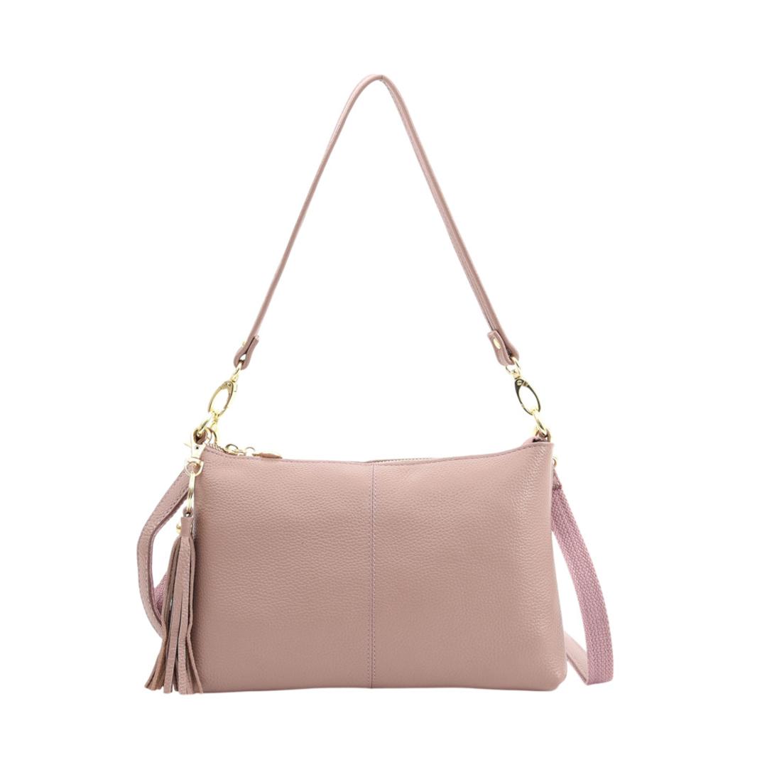 クーコ COOCO ショルダーバッグ レディース 通販 ショルダーバック ショルダー 肩掛け ななめ掛け 斜めかけ パーティーバッグ ハンドバッグ パーティーバック ハンドバック トート 手提げ 2way レディースバッグ 本革 横型 軽量 軽い 小さめ Lピンク ・