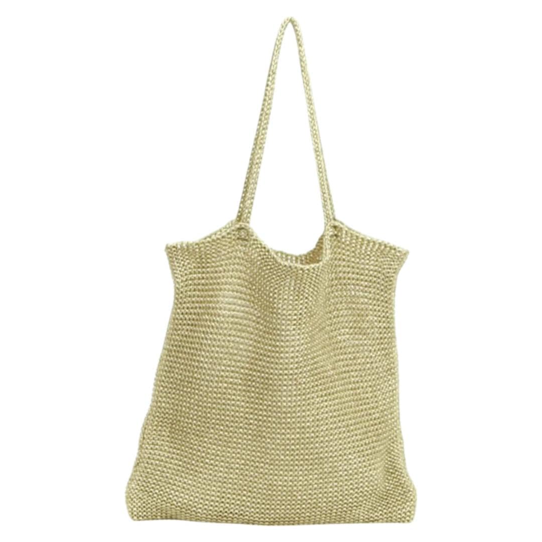 cachecache カシュカシュ トートバッグ ラメ糸 通販 トートバック トート 手提げ 肩掛け サブバッグ サブバック クロッシェトートバッグ 折り畳み 折りたたみ クロッシェ 普段使い シンプル 無地 レディース メンズ 男女兼用 カジュアル ゴールド ・