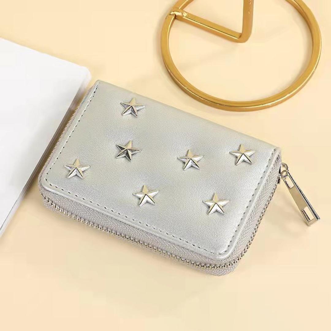 カードケース カード入れ 通販 コンパクト じゃばら 財布 サイフ お財布 ミニ ミニ財布 小さめ コインケース お札入れ お札 カード 名刺 レディース かわいい シルバー ・