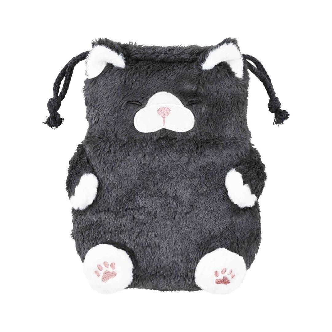 巾着 ねこ肯定感 通販 ポーチ 巾着ポーチ ミニポーチ 小物入れ ぬいぐるみ 収納 携帯 小物 猫 ねこ ネコ アニマルポーチ アニマル 動物 かわいい 可愛い 猫グッズ おしゃれ オシャレ 持ち運び 大人 子供 コスメ収納 ふわふわ ギフト くろねこのまぐろ ・