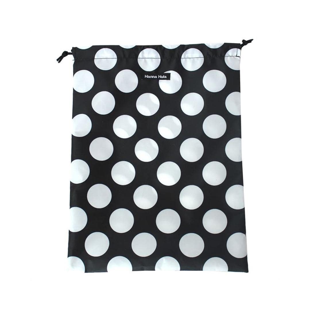 ハンナフラ Hanna Hula 巾着袋 通販 消臭巾着L 巾着 ポーチ おむつポーチ 消臭ポーチ おしゃれ 大人 かわいい 消臭 抗菌 シューズ入れ 上履き入れ 体操着 体操服 幼稚園 保育園 小学校 出産祝い 子ども 子供 こども キッズ ベビー ベビー用品 CDS-L おむつ用品 ブラックドット ・