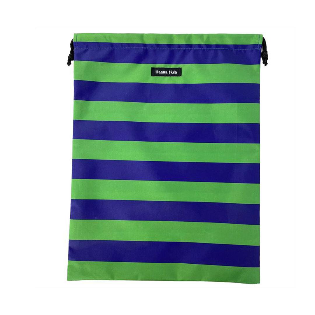 ハンナフラ Hanna Hula 巾着袋 通販 消臭巾着L 巾着 ポーチ おむつポーチ 消臭ポーチ おしゃれ 大人 かわいい 消臭 抗菌 シューズ入れ 上履き入れ 体操着 体操服 幼稚園 保育園 小学校 出産祝い 子ども 子供 こども キッズ ベビー ベビー用品 CDS-L おむつ用品 ボーダーグリーン ・