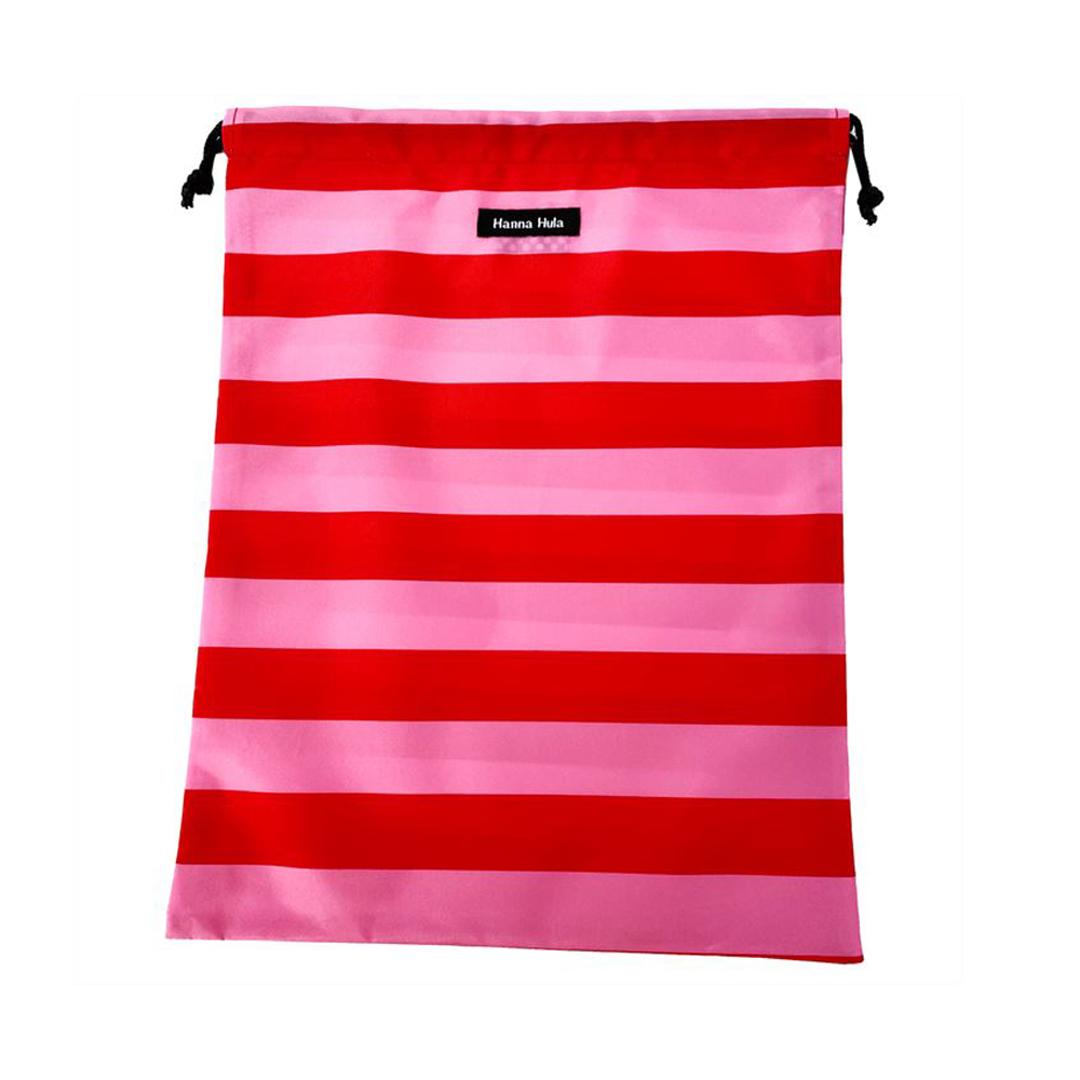 ハンナフラ Hanna Hula 巾着袋 通販 消臭巾着L 巾着 ポーチ おむつポーチ 消臭ポーチ おしゃれ 大人 かわいい 消臭 抗菌 シューズ入れ 上履き入れ 体操着 体操服 幼稚園 保育園 小学校 出産祝い 子ども 子供 こども キッズ ベビー ベビー用品 CDS-L おむつ用品 ボーダーレッド ・