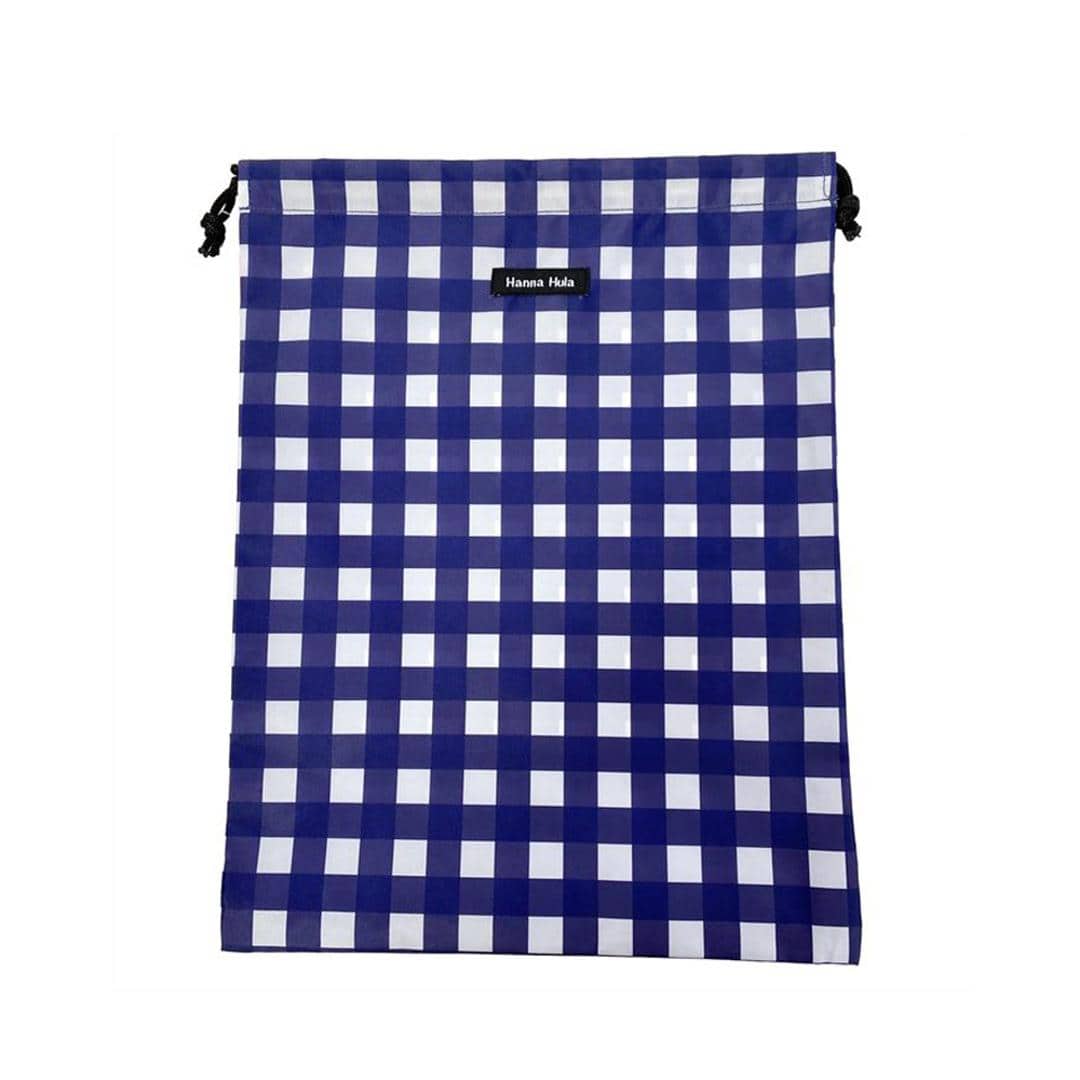 ハンナフラ Hanna Hula 巾着袋 通販 消臭巾着L 巾着 ポーチ おむつポーチ 消臭ポーチ おしゃれ 大人 かわいい 消臭 抗菌 シューズ入れ 上履き入れ 体操着 体操服 幼稚園 保育園 小学校 出産祝い 子ども 子供 こども キッズ ベビー ベビー用品 CDS-L おむつ用品 ギンガムネイビー ・