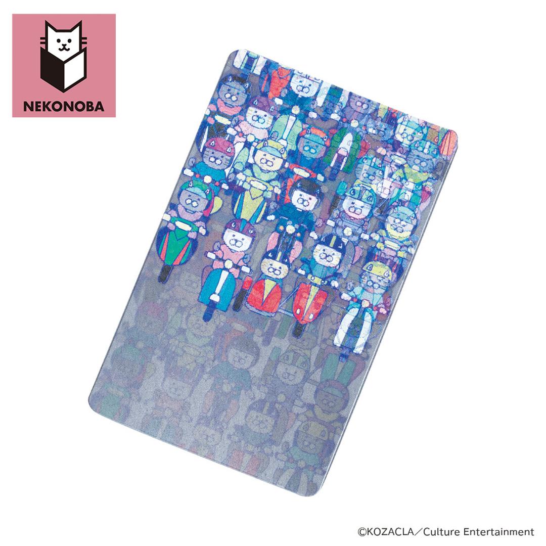 NEKONOBA グッズ 通販 ネコノバ 日本製 クリアカード 透明 カード スマホ裏 スマートフォン 猫グッズ 猫 ねこ ネコ かわいい おしゃれ 可愛い オシャレ イラスト キャラクター レンチキュラー コレクション ホビー 増えるバイク台湾ネコ ・