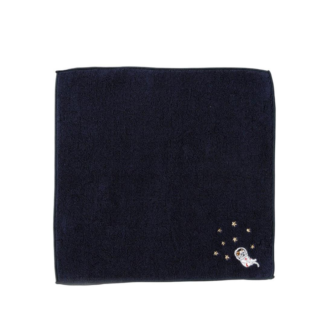 NEKONOBA 通販 今治ハンカチタオル 今治 ガーゼハンカチ ハンカチ 柔らかガーゼ ハンカチタオル KOZACLA NYASA ネコノバ やわらかい やわらか ガーゼ ガーゼパイル生地 おしゃれ コンパクト 持ち歩き 携帯 ハンドタオル 吸水 NYASAネイビー ・