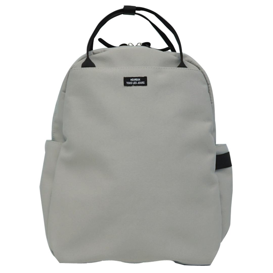 muumarju リュック CMK-1153 通販 リュックサック バックパック デイパック レディース 大人 おしゃれ 通勤 通学 大容量 A4 大きめ 背面ポケット 旅行 シンプル 大学生 高校生 マチュア HEUREUX TOUS LES JOURS グレー ・