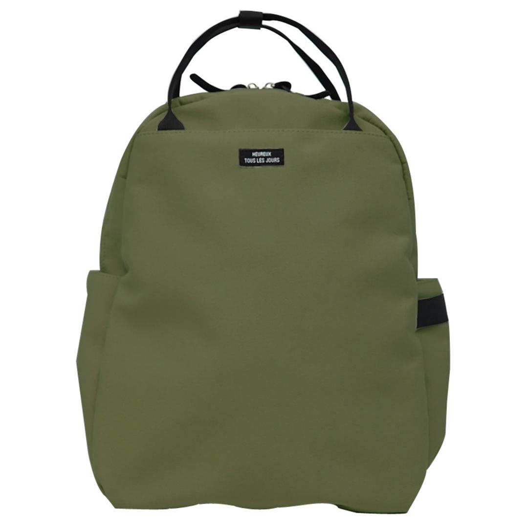 muumarju リュック CMK-1153 通販 リュックサック バックパック デイパック レディース 大人 おしゃれ 通勤 通学 大容量 A4 大きめ 背面ポケット 旅行 シンプル 大学生 高校生 マチュア HEUREUX TOUS LES JOURS オリーブ ・
