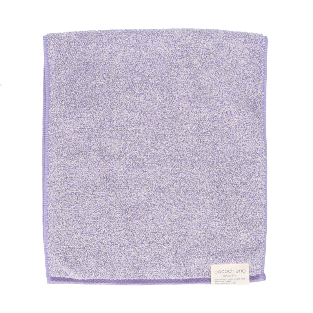 ココチエナ フェイスタオル 通販 cocochiena フェイス タオル 洗うほどに膨らむタオル 中厚 へたりにくい スイッチパイル 34×120cm おしゃれ シンプル 無地 マイクロファイバー 吸水 ふっくら 贈り物 新生活 バス用品 日用品雑貨 バイオレット ・