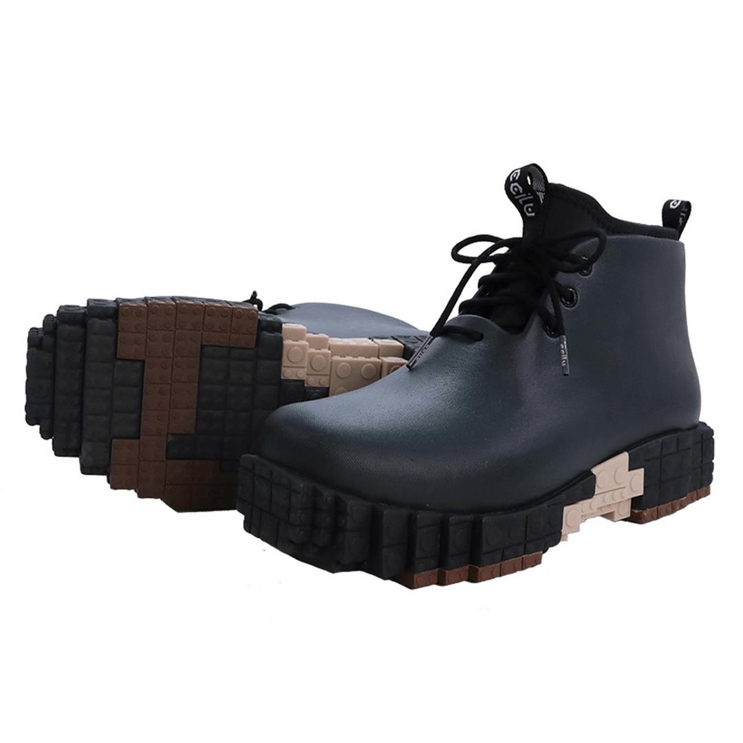 ccilu チル シューズ 通販 レインシューズ PANTOO PAOLOO XP スニーカー ブロックハイカットスニーカー 雨靴 靴 くつ メンズ レディース おしゃれ パントリオ きれいめ カジュアル 防水 オシャレ かわいい 晴雨兼用 歩きやすい BLACK/BLACK/COFFEE 23cm