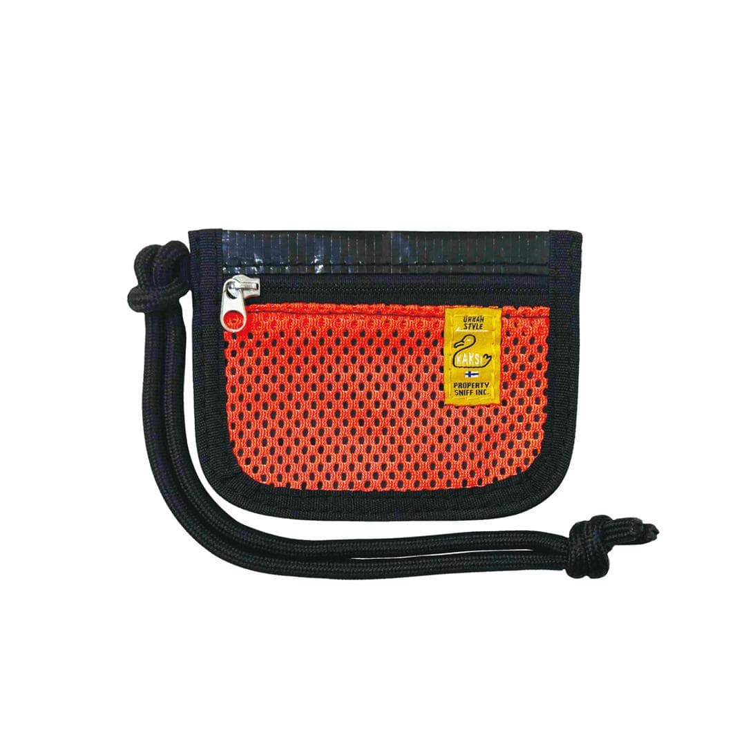 KAKSI コインケース 通販 小銭入れ かわいい ICカード コンパクト 小物入れ 通学 レディース メンズ おしゃれ 小さい ミニポーチ ミニウォレット シンプル カジュアル ミニ財布 貴重品入れ オシャレ 可愛い 持ち歩き バッグチャーム スリム ブラックxオレンジ ・