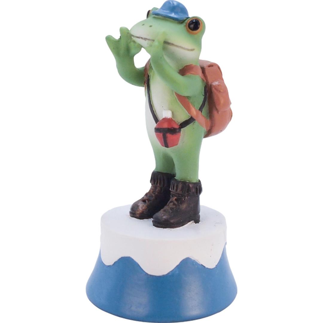 カエル 置物 通販 蛙 かえる 置き物 おきもの 玄関 トイレ ガーデニング おしゃれ かわいい インテリア オーナメント カエルグッズ フィギュア マスコット 飾り オブジェ 癒し Copeau コポー ギフト 贈り物 山頂からヤッホーなカエル ・