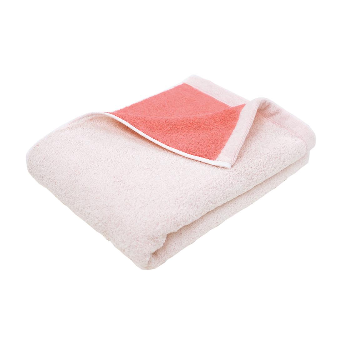今治タオル バスタオル 大判 通販 国産タオル 日本製 今治 バス タオル 大判バスタオル 今治バスタオル ビッグバスタオル コットンタオル 綿100% コットン 厚手 速乾 乾きやすい リバーシブル COREV-BB 新生活 挨拶 バス用品 日用品雑貨 ピンク/レッド ・