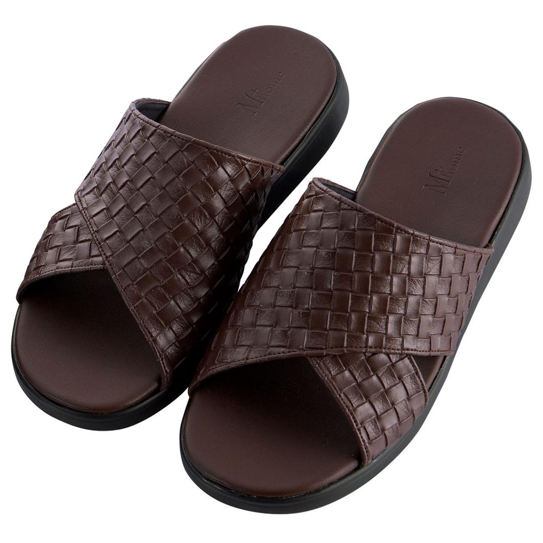 サンダル メンズ 通販 日本製 Mプラスhome エムプラスホーム スリッパ メンズサンダル 外履き 外履きサンダル 室内履き おしゃれ お洒落 大人 男性 紳士 カジュアル シンプル 草履 ぞうり オフィスシューズ 父の日 敬老の日 ギフト 贈り物 ブラウン M(25.5-26cm)