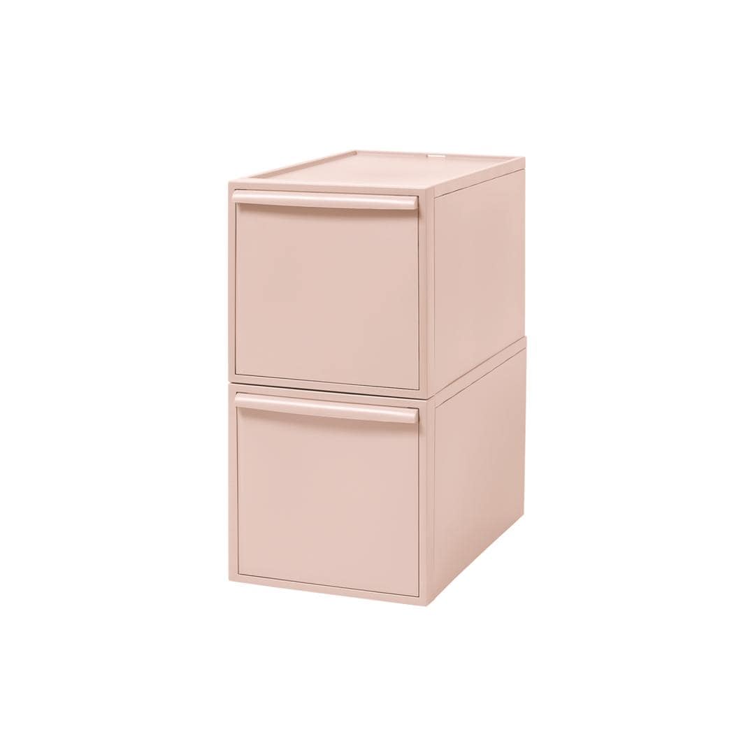 収納ケース 引き出し 通販 クローゼットシステム L 2個組 ライクイット like it 収納 収納ボックス 衣装ケース 幅 32cm 奥行 52cm 衣装ボックス 押し入れ収納 プラスチック 白 ベージュ グレー 押入れ収納ボックス シンプル おしゃれ インテリア ピンク ・