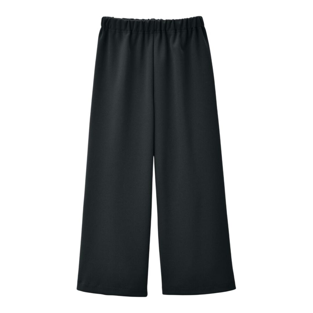 キュロット レディース 通販 日本製 ワイドパンツ ガウチョ 裏起毛キュロット ガウチョパンツ キュロットスカート パンツ ワイド ウエストゴム ゴム替え 裏起毛 ズボン あったか あたたかい 暖かい 秋 冬 シンプル 無地 ボトムス ブラック Mサイズ