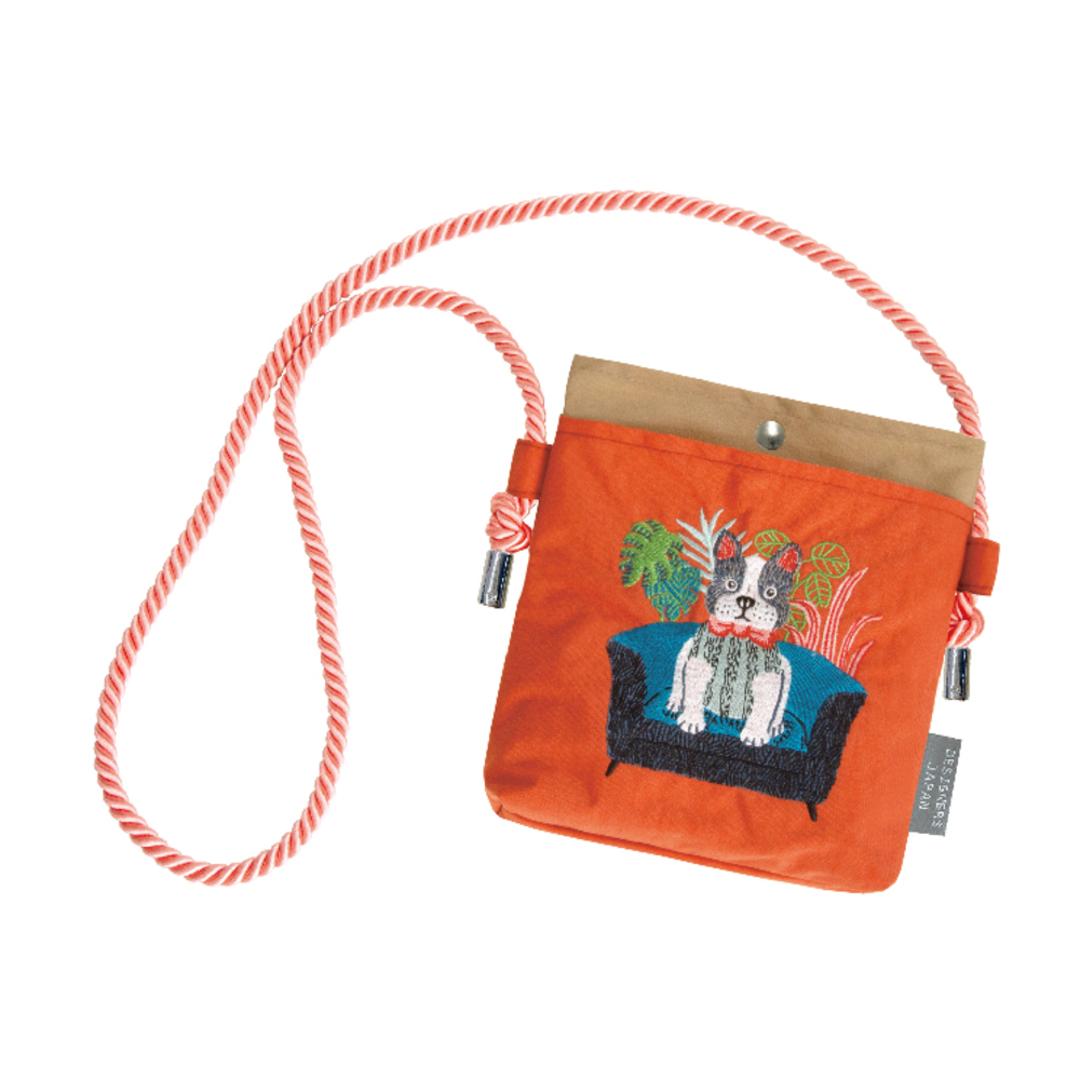 デザイナーズジャパン バッグ 通販 ショルダーバッグ ポシェット 斜めがけバッグ ショルダーバック レディース 小さめ おしゃれ 大人 上品 斜めがけ 軽量 ナイロン かわいい 刺繍ショルダーバッグ DJSP DESIGNERS JAPAN レディースバッグ ぼくの席 ・