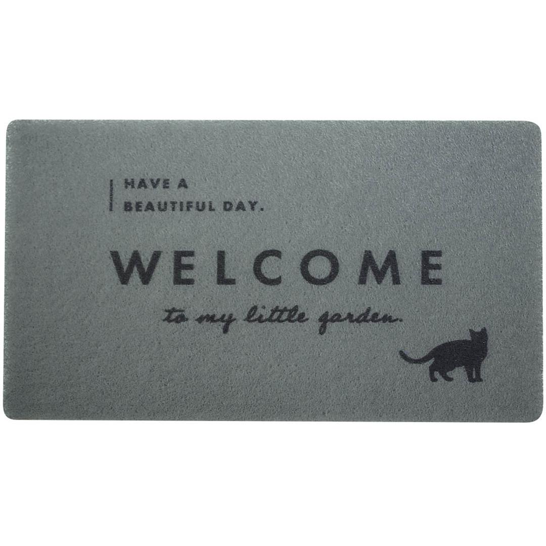 玄関マット 室内 通販 マット 敷物 敷き物 丸洗い 洗面所 玄関 シンプル インテリアマット おしゃれ kawaii 気持ちいい ハサミでカット テラス入り口 水洗い お掃除簡単 水はけ良い ベランダ ギフト 贈り物 ウェルカムキャット ・