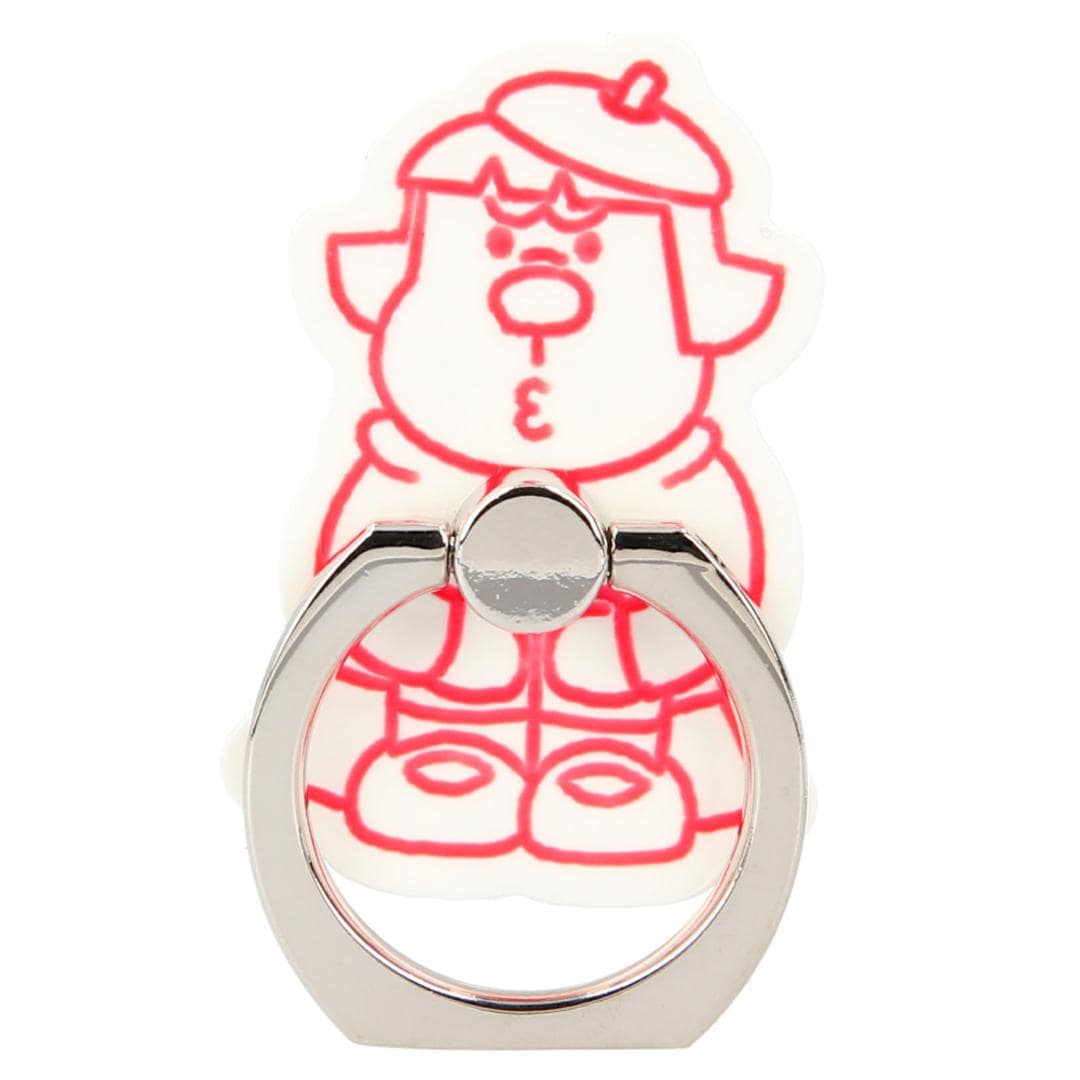 ドラえもん グッズ 通販 スマホ リング リングホルダー キャラクター おしゃれ スマートフォンリング バンカーリング かわいい ホルダー ホールドリング 大人女子 のび太 スネ夫 ドラミちゃん ジャイアン フラワーリング しずかちゃん DRS0015.レッド ・