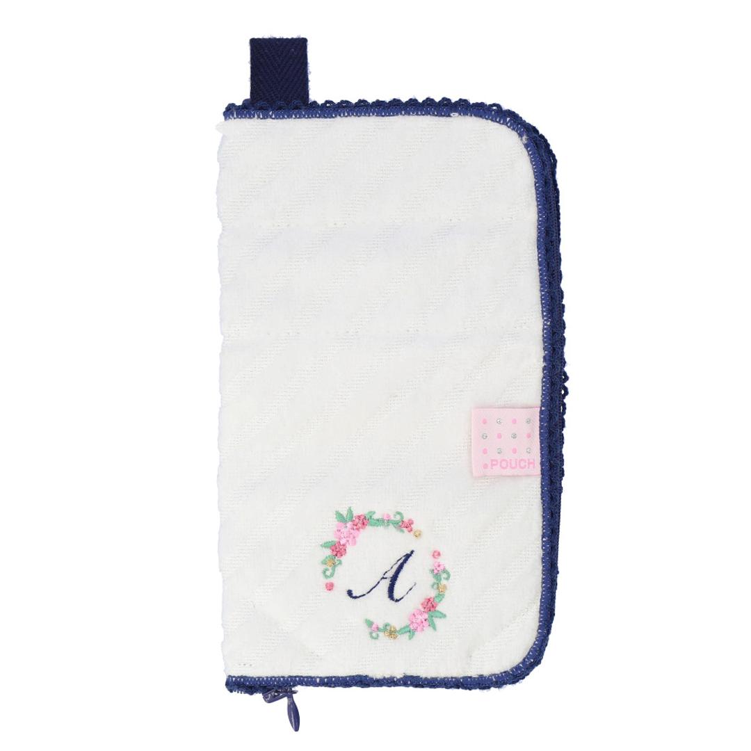 ポーチ 小物入れ 通販 どっとポーチ イニシャル タオルポーチ ミニポーチ タオルハンカチ 大人 かわいい 可愛い 小さい ペットボトルカバー 折りたたみ傘ケース キャラクター グッズ スヌーピー リサとガスパール ミッフィー 母の日 プレゼント ギフト プチギフト イニシャル/A ・