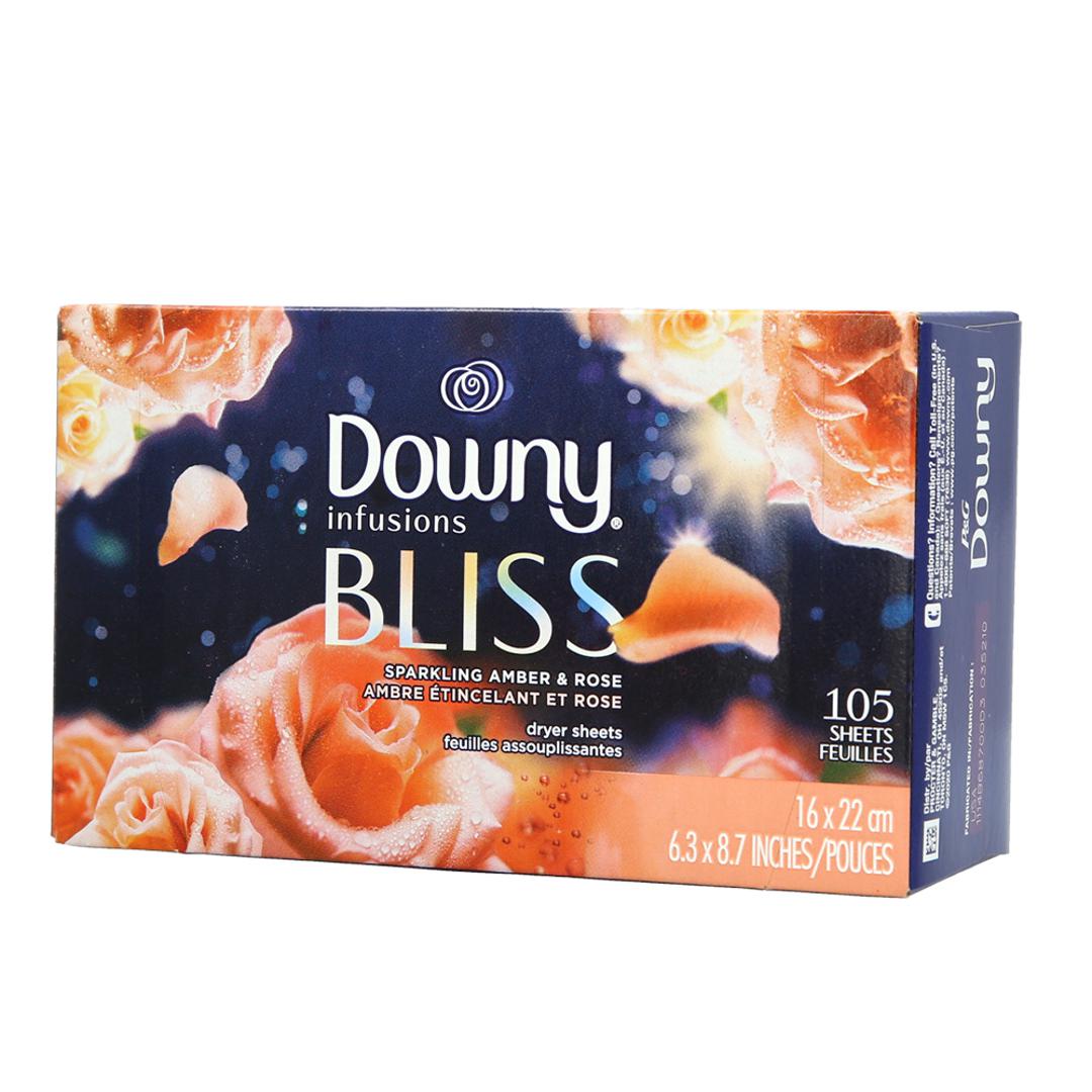 柔軟剤 ダウニー 柔軟剤シート 通販 大容量 ダウニーシート 乾燥機用柔軟シート ダウニー(downy) ダウニー インフュージョン 洗濯シート 105枚 ソフト 乾燥機 香り シート 洗濯 アンバーブロッサム ボタニカルミス スパークリングアンバー&ローズ ・