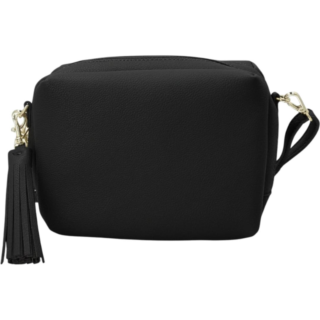 ショルダーバッグ レディース 小さめ 通販 斜めがけバッグ 斜め掛け 斜めがけ スクエアショルダーバッグ 肩掛け バッグ ボックス型 フリンジ 軽量 軽い 通勤 大人 上品 モノピア ギフト シンプル かわいい おしゃれ BLACK ・