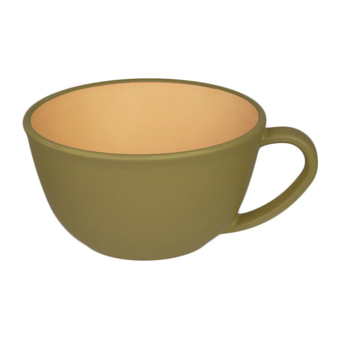 スープカップ おしゃれ 通販 スープボウル 取っ手 大きめ 420ml カップ ボウル 食洗機対応 電子レンジ対応 レンジ 日本製 抗菌 おしゃれ シンプル ナチュラル 割れない 軽量 軽い 食器 アウトドア earthcolor アースカラー earth color キッチン用品 オリーブ ・