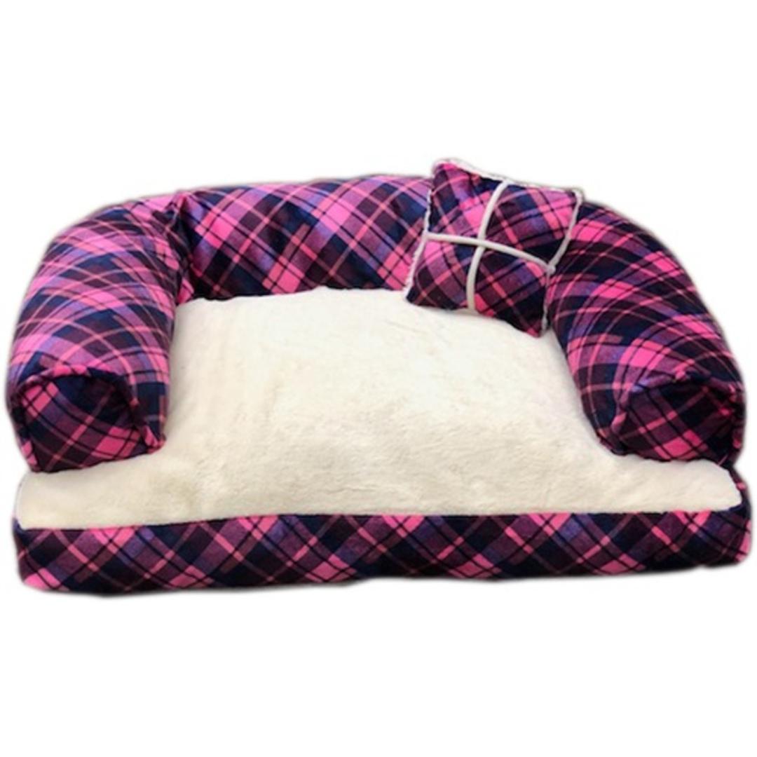 ペットベッド ふわふわ 通販 アンファンス EF-PT06 ベッド 犬用 猫用 あご のせ 小型犬 クッション ペットソファー ソファ イヌ ネコ いぬ ねこ 寝床 おしゃれ かわいい 可愛い 犬用品 猫用品 ペット用品 雑貨 グッズ ピンクxホワイト ・