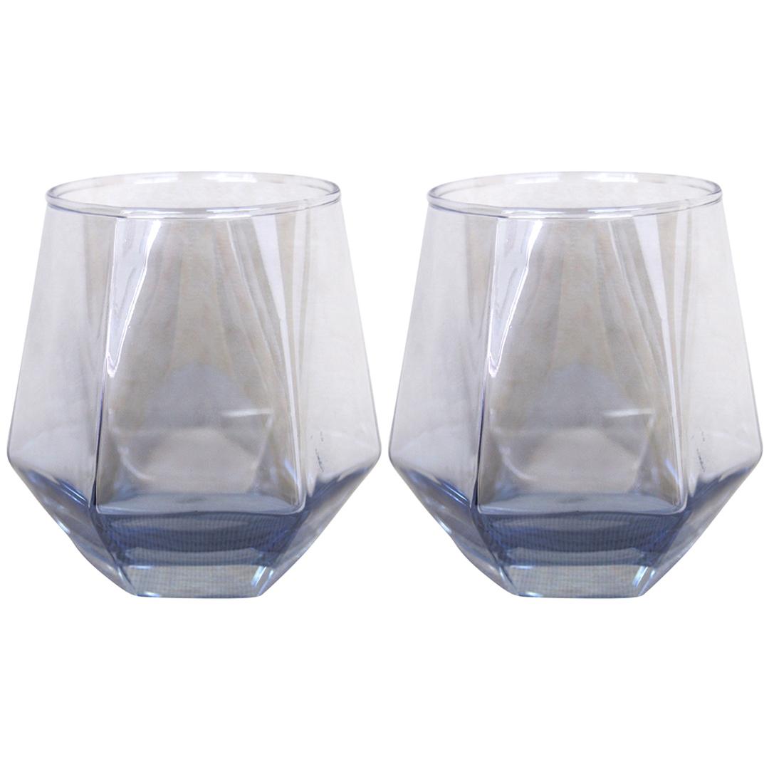 ガラス タンブラーセット 通販 ガラスタンブラー 2個セット グラス セット コップ タンブラーグラス ペア 来客用 おしゃれ ヘキサゴン ギフト プレゼント 新生活 引っ越し 結婚祝い theater EF-THE003 洋食器 キッチン用品 台所用品 アッシュブルー ・