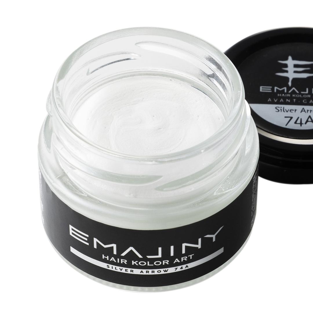 カラーワックス 通販 日本製 エマジニー ヘアカラーワックス ヘアカラー 1日だけ 髪染め セルフカラー カラーリング 白髪染め 部分染め カラー オシャレ おしゃれ かわいい 男性 女性 ワンポイント アクセント ウィック エクステ プレゼント ギフト SilverArrow74A ・