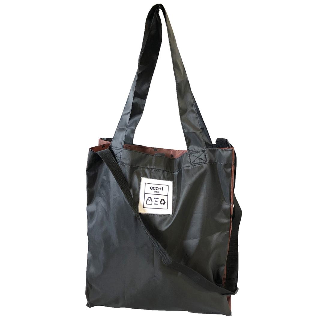 エコバッグ 折りたたみ 軽量 通販 エコバック エコ ショルダーバッグ トートバッグ サブバッグ ショルダーバック トートバック サブバック 保冷 斜め掛け 肩掛け 斜めがけ A4 旅行 通勤 通学 eco+t ET 3WAY2部屋BAG 男女兼用バッグ BLACK ・