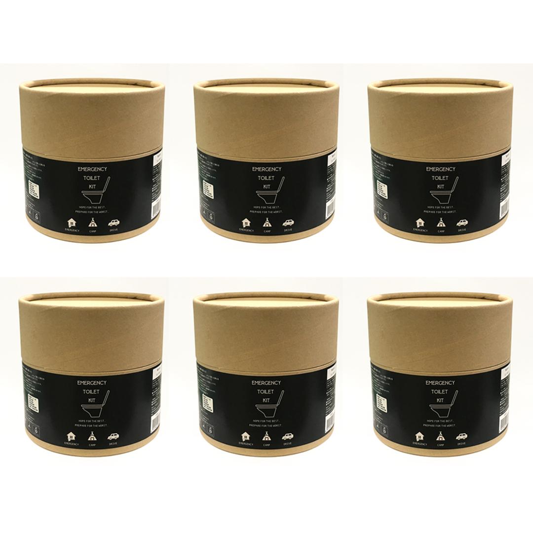 簡易 トイレ 災害 10個入り 6セット 通販 トイレキット 緊急用トイレキット 非常トイレ 非常用トイレ 避難用品 防災用品 防災グッズ インテリア トイレットペーパー型 防災 デザイン 緊急用 災害時 非常用 断水 地震 おしゃれ オシャレ ブラウン ・
