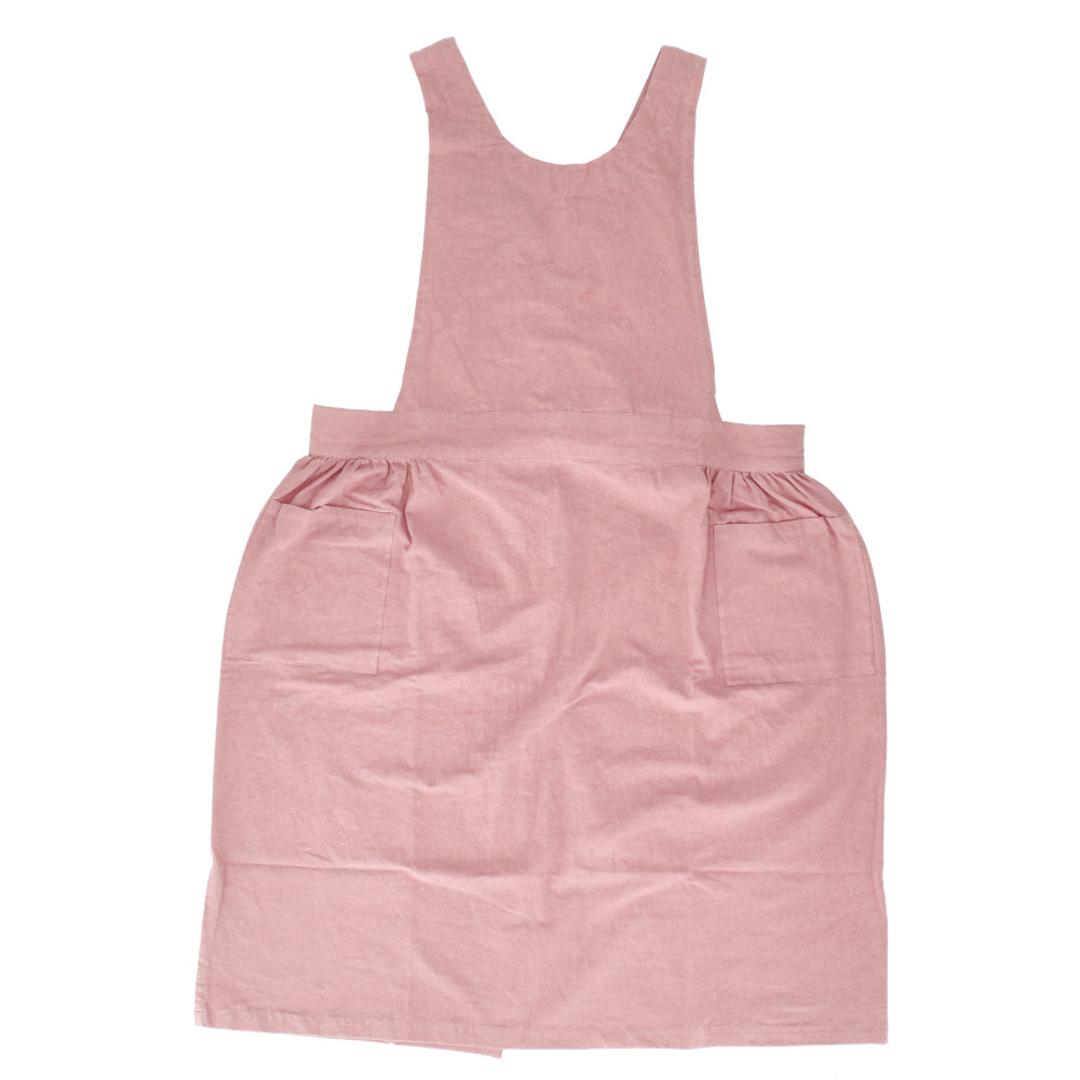 レディース 可愛い エプロン 通販 おしゃれ 大人 かわいい 保育士 綿100% コットン ナチュラル シンプル 着脱簡単 バッククロス Crinkle クリンクル ギャザーエプロン MGA2204 母の日 ギフト キッチンファブリック キッチン用品 ライトピンク ・
