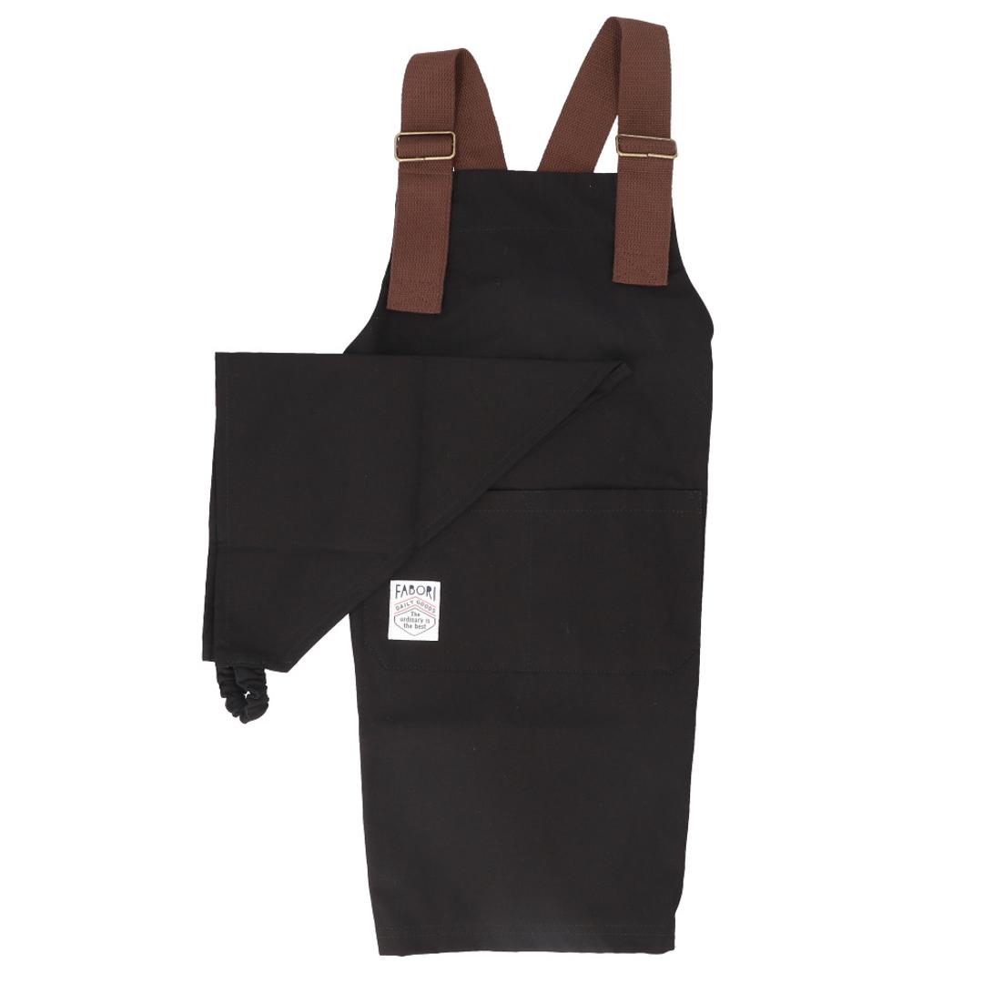 fabori エプロン キッズ 通販 キッズエプロン 子どもエプロン 子供エプロン 子供用エプロン 子ども用エプロン 子供用 子ども用 女の子 男の子 子供 子ども 作業用 料理用 無地 かぶるだけ ギフト 贈り物 シンプル カジュアル 可愛い オシャレ BLACK ・