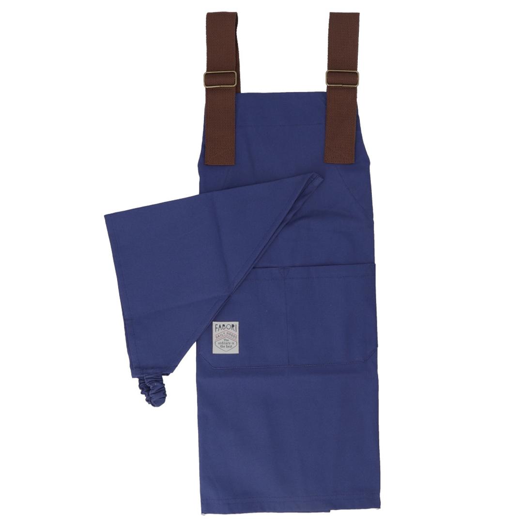 fabori エプロン キッズ 通販 キッズエプロン 子どもエプロン 子供エプロン 子供用エプロン 子ども用エプロン 子供用 子ども用 女の子 男の子 子供 子ども 作業用 料理用 無地 かぶるだけ ギフト 贈り物 シンプル カジュアル 可愛い オシャレ NAVY ・