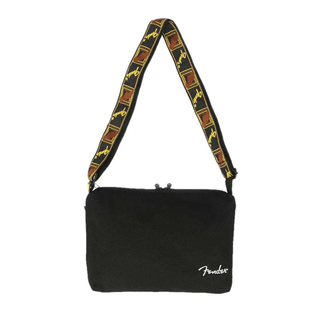 fender フェンダー バッグ 950-6004 通販 ショルダーバッグ ボディバッグ 斜めがけバッグ ミニショルダーバッグ ショルダーバック ボディバック ブランド 布 コットン 帆布 小さめ A5 通学 通勤 旅行 かっこいい 大人 メンズバッグ BLACK ・
