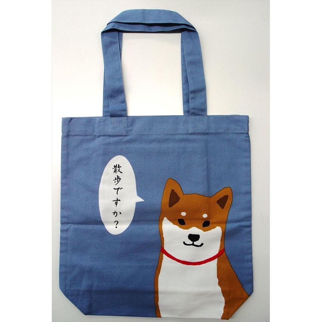 フレンズヒル トートバッグ A4 しばたさん 通販 トートバック FRIENDSHILL 柴犬 レディース トート アニマル 犬 いぬ キャラクター マチあり コットン 綿 ポケット付き 軽い 軽量 サブバッグ 薄手 柔らか たて 縦長 ギフト フレームしばたさんブルー ・