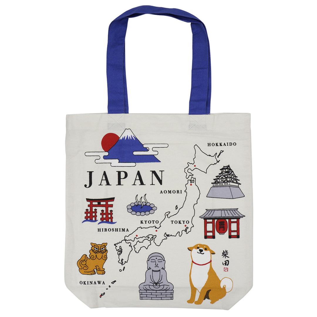 フレンズヒル トートバッグ A4 しばたさん 通販 トートバック FRIENDSHILL 柴犬 レディース トート アニマル 犬 いぬ キャラクター マチあり コットン 綿 ポケット付き 軽い 軽量 サブバッグ 薄手 柔らか たて 縦長 ギフト にほんちずしばたグレー ・