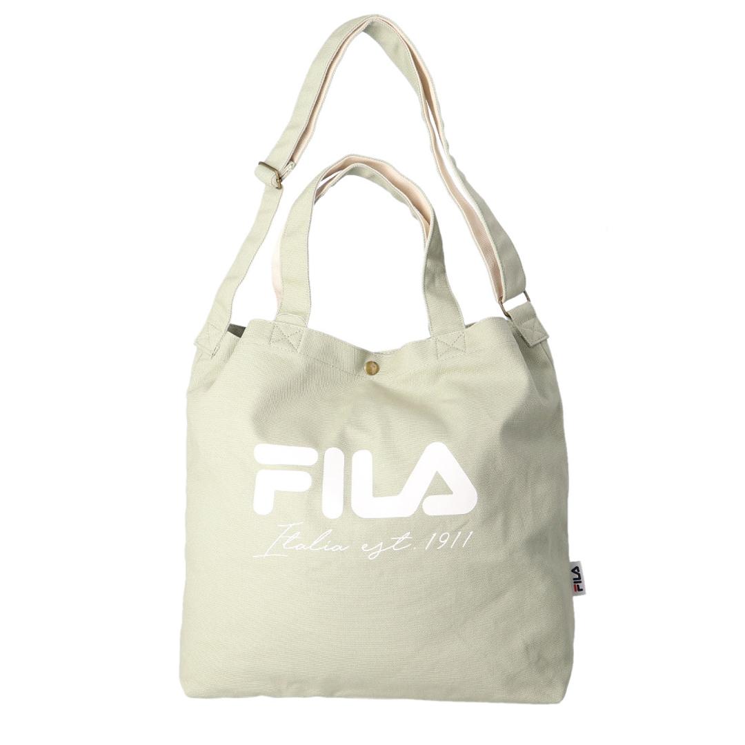 FILA バッグ 通販 フィラ トートバッグ ショルダーバッグ 2way トート トートバック キャンバス 帆布 通学 通勤 斜めがけバッグ 大きめ A4 シンプル おしゃれ 斜めがけ 肩掛け 大人 かわいい ブランド レディースバッグ スモーキーミント ・